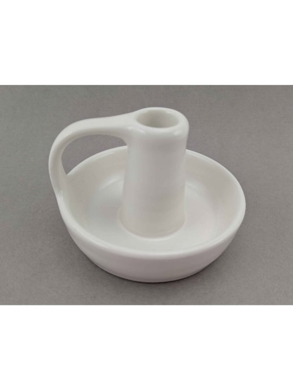 IKEA GODTAGBAR Scandinavian White Ceramic Candlestick Holder